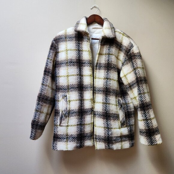 Aritzia Wilfred free LYON wool plaid jacket / 2 / FLAWED - Picture 2 of 8